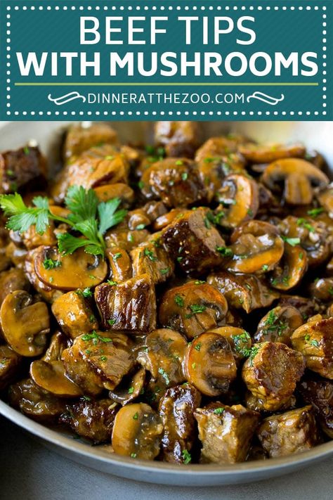 Beef Tips With Mushrooms, Beef Tips With Mushroom Gravy, Mushrooms Gravy, Beef And Mushroom Recipe, Steak Mushrooms, Beef Tip Recipes, Mushroom Gravy Recipe, Beef Tips And Gravy, Beef Steak Recipes