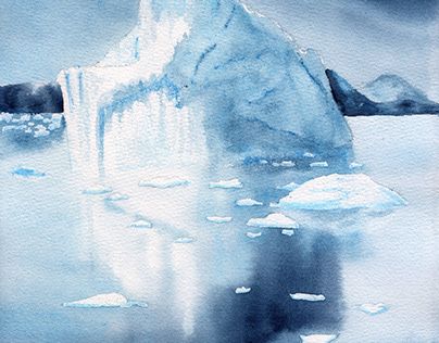 Painting Water With Watercolors, Reflection Watercolor, Fine Arts Drawing, Watercolor Lessons, Snowy Mountains, Water Colour, Yearbook, Fine Arts, Drawing Tutorial