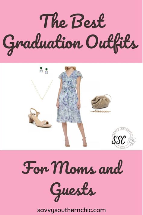 Stressing over what to wear to graduation shouldn’t cloud the occasion, so read on for the best graduation outfits for mom. Learn how to dress for the milestone event and the best outfits to wear as a graduation guest. Ideas for what to wear to graduation include classy and stylish outfits. Graduation Dress For Mom Classy, Mothers Graduation Outfit Classy, Graduation Outfit Ideas Teacher, Morning Graduation Outfit Guest, Sister Graduation Outfit, Graduation Party Outfits For Women, What Do You Wear To A Graduation, Outdoor Graduation Outfit Guest, Graduation Casual Outfit Ideas