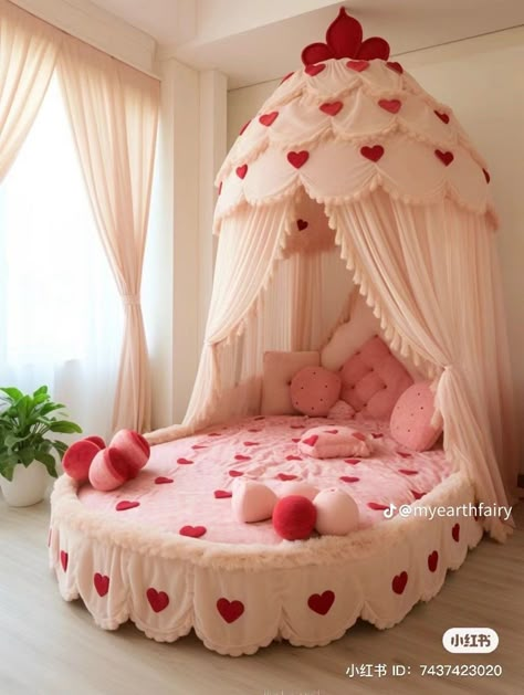 Kawaii Room Ideas, Fancy Bedroom, Whimsical Bedroom, Decor Ideas For Living Room, Home Decor Cozy, Fantasy Furniture, Whimsical Furniture, Cute Diy Room Decor, Cozy Home Decor