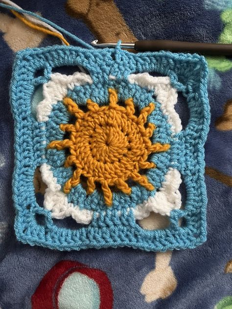 Sun and Moon granny (4in1) - Hunter's Ko-fi Shop - Ko-fi ❤️ Where creators get support from fans through donations, memberships, shop sales and more! The original 'Buy Me a Coffee' Page. Car Granny Square, Crochet Sun And Moon, Sun And Moon Granny Square, Sun Granny Square Pattern, Sun Moon Star Granny Square, Sun Granny Square, Moon Granny Square, Sun And Moon Crochet Square, Moon Crochet Granny Square Pattern