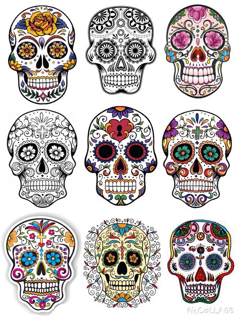 Design Ideas Part 1 | Mexican Day Of The Dead Candy Skull Design, Scull Drawing Ideas, Skull Mexican Art, Mexican Skulls Art, Mexican Skull Painting, Mexican Art Design, Day Of The Dead Skull Design, Day Of The Dead Skull Art, Sugar Skull Design Ideas