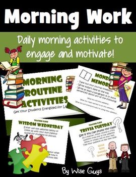 Morning Work Advisory Activities, Classroom Management Activities, Taking Attendance, School Procedures, Fact Practice, Morning Work Activities, Trivia Tuesday, Math Fact Practice, Morning Activities