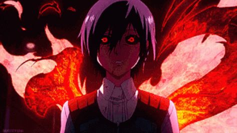 Touka Kirishima Gif, Tokyo Ghoul Touka, Read Tokyo Ghoul, Carnage Marvel, Touka Kirishima, Tokyo Ghoul Anime, Banner Gif, Creatures Of The Night, Animation Reference