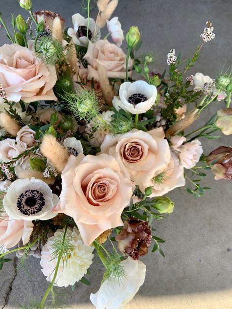 Real Touch Flower Arrangements, Quicksand Rose, Dark Ranunculus Bouquet, Anemone And Ranunculus Bouquet, Quicksand Rose Bouquet, Anenome And Ranunculus Bouquet, Anemone And Mauve Bouquet, Garden Rose And Ranunculus Bouquet, Rose Gold Bouquet