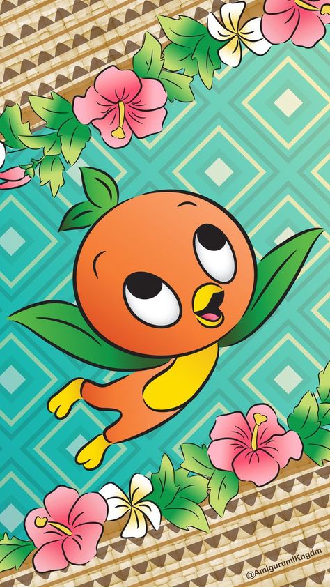 Bird Iphone Wallpaper, Disney Orange Bird, Bird Scarf, Disney Background, Disney Iphone, Disney Phone Wallpaper, Orange Bird, Bird Canvas, Disney Fanatic