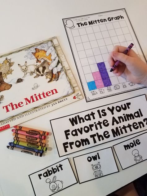 Preschool Graphing, The Mitten Book Activities, Creative Curriculum Preschool, Retelling Activities, Stories To Read, Jan Brett, Winter Activities Preschool, Author Study, Winter Classroom