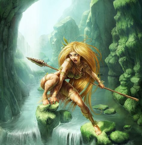 Jungle Woman Jungle Warrior Art, Jungle Warrior Woman, Jungle People, Jungle Photoshoot, Jungle Woman, Anime Jungle, Animation Character Concept, Barbarian Art, Jungle Warriors