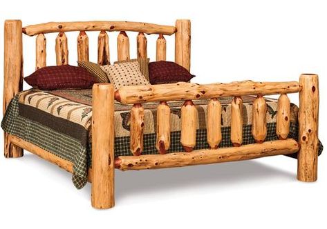 Amish Log Bedroom Furniture Log Cabin Bed, Log Bed Frame, Log Bedroom Furniture, Log Bedroom, Lodge Furniture, Cedar Furniture, Rustic Log Furniture, Log Bed, Cabin Furniture