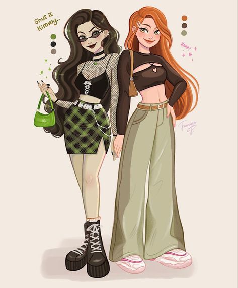 Kim Possible Outfit, Kim Possible Costume, Character Bank, Hot Halloween Outfits, Out Of My Comfort Zone, Disney Bound Outfits, Kim Possible, Fashion Inspiration Design, Girls Cartoon Art