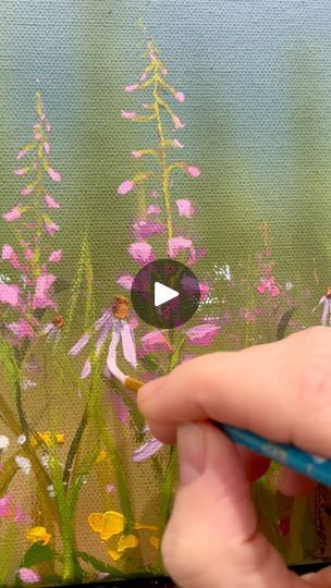 45 reactions · 4 comments | I normally paint with a palette knife but decided to try painting with a paintbrush for a change! Took me way longer than it usually would to finish a painting, but I’m pretty happy with it!
Bumble Bee Bliss 🐝🌸🥰
12”x24” acrylic on canvas 
.
.
.
.
#bees #wildflowers #acrylicpainting #paintingprocess #artprocess | Sarah Mcdonald Artwork | Taylor Swift · Lavender Haze Sarah Mcdonald, Crafts Painting, Lavender Haze, Process Art, Painting Process, Palette Knife, Painting For Kids, Painting Crafts, Paint Brushes