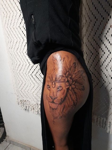 Loin Tattoos Design, Loin Tattoos, Side Thigh Tattoos Women, Side Thigh Tattoos, Hip Thigh Tattoos, Joker Tattoo, Thigh Tattoos, Thigh Tattoos Women, Dream Tattoos