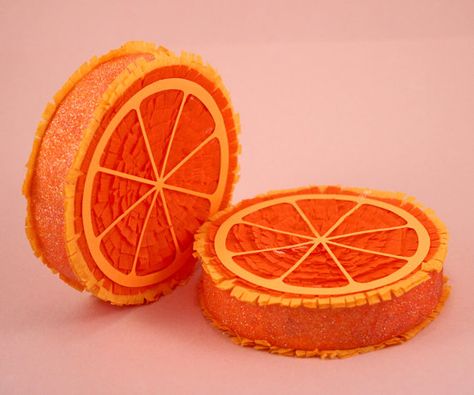 Orange Pinata Decoration 1 Tutti Fruity Party Fruit by LulaFlora Fruit Party Theme, Fruit Party Decorations, Tutti Fruity Party, Fruit Diy, Fruit Birthday Party, Mini Pinatas, Piñata Ideas, Fruits For Kids, Diy Pinata