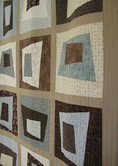 Fleur de Lis Quilts and Accessories: Sunday Quilt Inspiration: N E U T R A L S Neutral Quilt, Quilted Wall Hanging, Abstract Quilt, Quilt Modernen, Quilt Care, Log Cabin Quilts, Contemporary Quilts, Modern Quilt Patterns, Patchwork Quilting