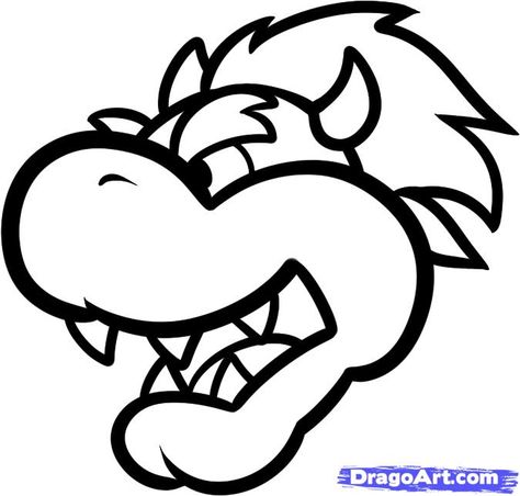 How to Draw Bowser Easy, Step by Step, Video Game Characters, Pop Culture, FREE Online Drawing Tutorial, Added by Dawn, March 26, 2012, 1:56... Bowser Drawing Easy, How To Draw Bowser, Video Game Drawings, Draw Video, Aj 11, Super Mario Coloring Pages, Pikachu Drawing, Easy Step By Step Drawing, Easy Disney Drawings