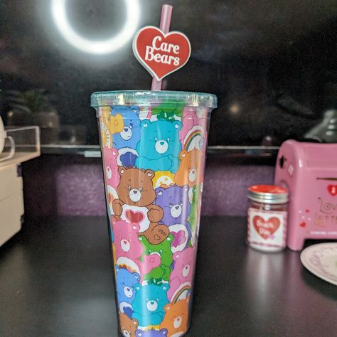 Care Bears Water Tumbler Brand New Super Cute Design Cup Design Cup, Resin Art Painting, Water Tumbler, Thermos Bottle, Gold Confetti, Care Bears, Cute Design, Tumbler Cups, Cupping Set