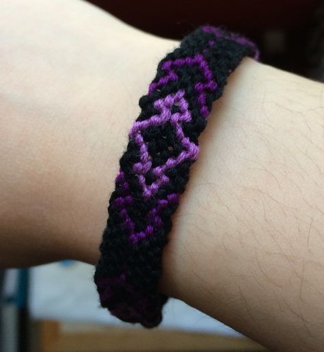 Purple and black friendship bracelet Black And Purple Friendship Bracelet, Purple Friendship Bracelet, Black Friendship Bracelet, Black Friendship, Purple Bracelet, Baby Jewelry, Black And Purple, Friendship Bracelet, Purple And Black