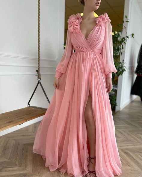 Prom Evening Dresses, Dresses Princess, Princess Gown, Evening Dresses, A Line, Prom, Pink, Dresses, Color