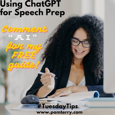 🤖 Use ChatGPT to Elevate Your Presentation Prep! 🎤
1️⃣ Discover why ChatGPT is your new speech prep ally 📝
2️�⃣ Step-by-step guide to crafting your speech with AI
3️⃣ Practical tips to polish your talk
4️⃣ See a sample speech prep with ChatGPT
To learn more, comment “AI” for my FREE article on “How to Use ChatGPT to Prepare a Brilliant Speech.”
#TuesdayTips #AI #PublicSpeaking Public Speaking, Free Guide, Step Guide, Being Used, How To Use, Step By Step, How To Become, Presentation