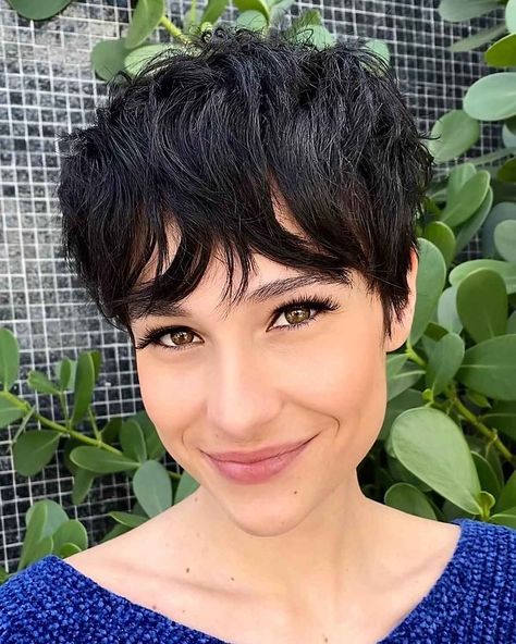 27 Cutest Ways to Get a Pixie Cut with Long Bangs Pixie Long On Top, Style For Thick Hair, Pixie Cuts With Long Bangs, Shaggy Pixie Bob, Pixie With Long Bangs, Very Short Haircuts For Women, Pixie Haircuts With Bangs, Pixie Cut With Long Bangs, Pixie Bob Hair