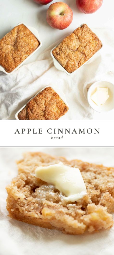 Apple Cinnamon Treats, Fall Time Dinner Ideas, Easy Fall Dinner Recipes For Two, Loafs To Bake, Baking Apples Recipe, Sour Apple Recipes, Apple Cinnamon Quick Bread, Fall Sweet Breads, Half Baked Harvest Fall Recipes