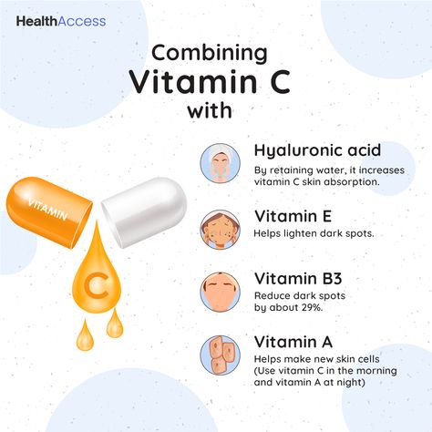 Boost your skincare routine with a vitamin C power combo! Did you know that when you combine vitamin C with other ingredients, you can supercharge your skincare? Say hello to a glowing complexion! Read more about it here✨ Vitamin C Skincare Routine, Can You Mix Vitamin C And Retinol, Vitamin C Skincare, Vitamin C Pairs With, What Not To Mix With Vitamin C Skincare, Vitamin C In Skincare, Vitamin C Serum Benefits, Vitamin C Serum Ingredients, Skincare For Combination Skin