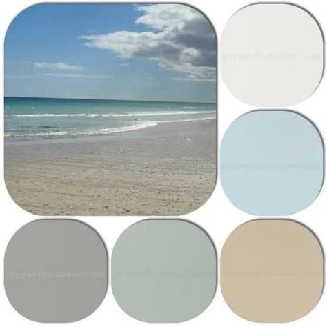 Hamptons Colour Palette Interior Design, House Colour Palette, Color Palette House, Hamptons Colour Palette, Palette House, Beach House Color Palette, Classic Beach House, Beach Color Palettes, Beach House Colors