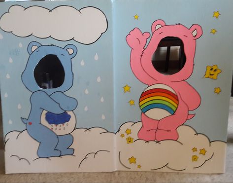 Care Bear Birthday Party Ideas Diy, Care Bear Party Games, Care Bear Decor, Carebear 1st Birthday Party Ideas, Care Bears Decor, Care Bear Trunk Or Treat Ideas, Carebears Birthday Theme, Carebear Party Ideas, Care Bear Crafts