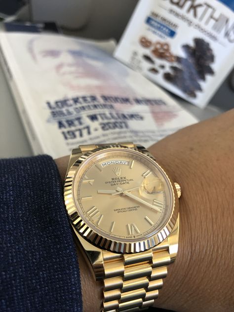 There’s gold in every book you read Men’s Gold Watch, Luxury Watch Aesthetic, Gold Rolex Mens, Nicolas Russo, Gold Watch Outfit, The Sweetest Oblivion, Danielle Lori, Cowboy Aesthetic, Gold Rolex