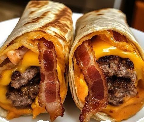 Burger Wraps, Cheesy Grits Recipe, Fried Cheese Bites, Burger Wrap, French Onion Meatloaf, Fiesta Recipes, Ree Drummond Recipes, Hamburger Casseroles Recipes, Beef Wraps