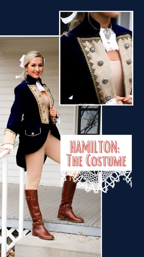 Create this look yourself! Hamilton Halloween Costume, Hamilton Halloween, Yandy Costumes, Bachelorette Attire, Hamilton College, Hamilton Costume, Citizenship Party, Nude Leggings, Jabot Collar