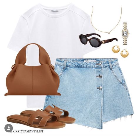 Summer Skort, Stylist Outfit, Looks Pinterest, Elegante Casual, Casual Chic Outfit, Mode Inspo, Summer Fashion Outfits, Inspiration Mode, Casual Style Outfits