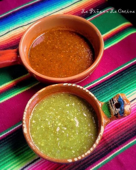 Red and Green Spicy Salsa #spicysalsa Mexican Red Hot Sauce, Spicy Red Salsa, Matbucha Recipe, Mexican Red Salsa, Eco Friendly Restaurant, Takeaway Packaging Design, Red Salsa Recipe, Takeout Packaging, Mexican Salsa Recipes