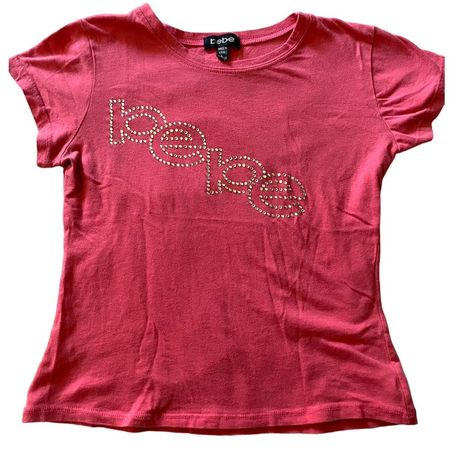 Bebe made in the usa vintage baby tee sz L #bebe... - Depop Mcbling Clothing, Charity Shopping, 80s Fits, Early 2000s Outfits, Thrift Manifestation, Baby Tees 90s, Thrift List, Thrift Ideas, Y2k Inspo