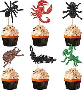 Insect Cake, Kids Birthday Cupcakes, Birthday Cupcakes Decoration, Kid Cupcakes, Animal Cupcakes, Cake Picks, Birthday Themes, Animal Birthday, Birthday Cupcakes