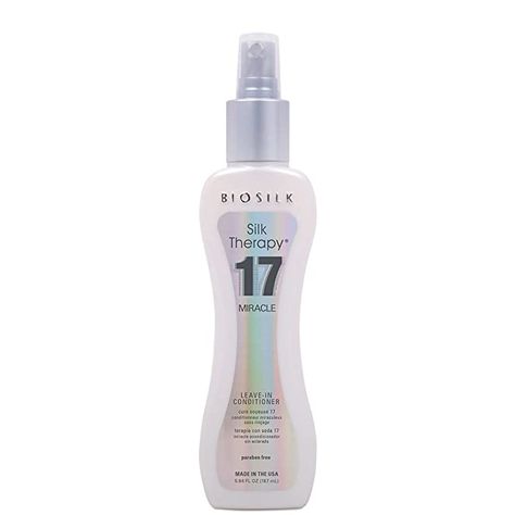 BioSilk Silk Therapy, 17 Miracle Leave In Conditioner, Clear, 5.64 Fl Oz Bio Silk, Biosilk Silk Therapy, Silk Therapy, Spray Conditioner, Stop Hair Breakage, Type Treatments, Lifeless Hair, Hair Care Products Professional, Hydrate Hair