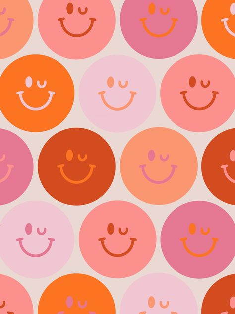 Disco Wallpaper, Iphone Wallpaper Pattern, Orange Aesthetic, Watch Wallpaper, Preppy Wallpaper, Apple Watch Wallpaper, Orange Wallpaper, Smiley Faces, Photo Wall Collage