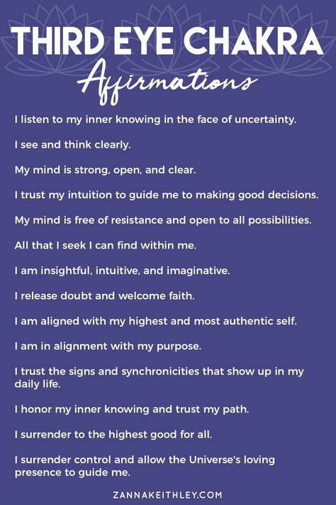 Third Eye Chakra Healing Affirmations, Third Eye Journal Prompts, Third Eye Chakra Journal Prompts, Third Eye Affirmations, Harmony Affirmations, Intuition Affirmations, Third Eye Chakra Affirmation, Chakras Affirmations, Chakra Journal