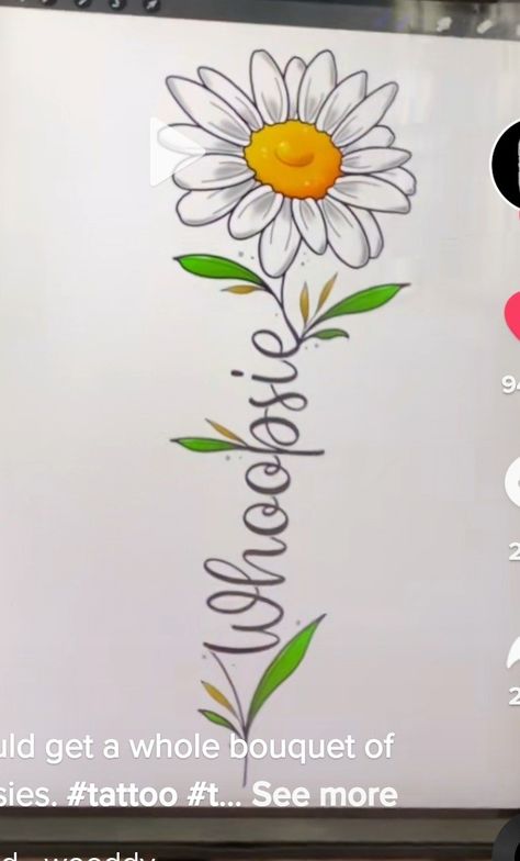 Whoopsie Daisy, Tattoo Idea, Daisy, Home Decor Decals, Tattoos, Home Decor, Home Décor