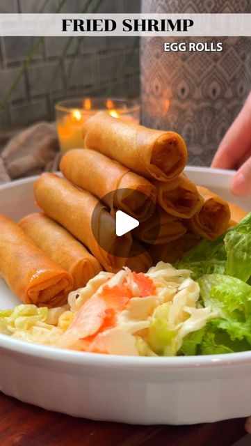 38K views · 3.3K likes | LINNA.eats on Instagram: "For the LOVE of fried shrimp egg-rolls 🙋‍♀️  Always opting for seafood over errrythang!  I also enjoy my Egg rolls with fresh lettuce, herbs, pickled veggies & either chili oil OR sweet fish sauce.   INGREDIENTS for 1 dozen Eggrolls: - @weichuanusa.inc 1 pack of eggroll wrappers  - 1/2 tsp of cornstarch  - 1 dozen (size 13/15 per Ib colossal shrimp) - 1/2 tsp @cookwithknorr granulated chicken bouillon - 1/2 tsp or sugar  - Dash of black pepper or white pepper  - 1 tsp of golden mountain seasoning soy sauce  - Mix 1 tbsp of water with 1 tsp of cornstarch for sealing - Oil for frying   #seattlefoodie #eggrolls #lumpia #springrolls #shrimp #shrimpeggrolls #confortfood #appetizers #asianfood #yum" Shrimp Spring Rolls Fried, Asian Wraps, Southwest Eggrolls, Colossal Shrimp, Chinese Spring Rolls, Shrimp Egg Rolls, Golden Mountain, Shrimp Spring Rolls, Chicken Bouillon