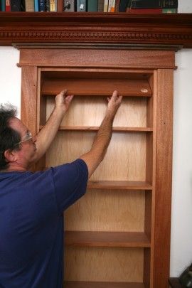 Bookshelf Hidden Door, Bookcase Door, Laundry Room Doors, Hidden Spaces, Secret Room, Secret Space, Hidden Rooms, Secret Door, Hidden Door