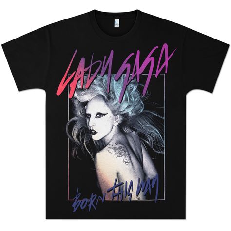 Lady Gaga Born This Way 80's T-Shirt Lady Gaga T Shirt, 80s Inspired Fashion, Lady Gaga Outfits, Trendy Clothing Stores, Goth Scene, Shop Hoodies, Scene Outfits, Cute Emo, Music Tees