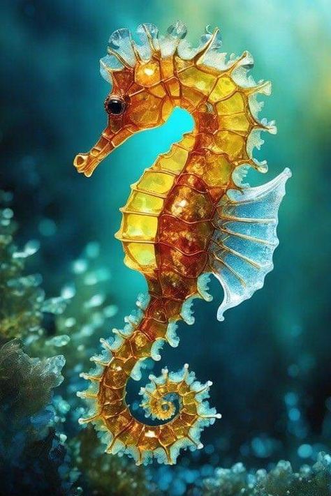 Sea Creatures Art, Seahorse Art, Sea Horses, Ballerina Art, Ocean Floor, Beautiful Sea Creatures, Sea Dragon, Sea Horse, Seahorses