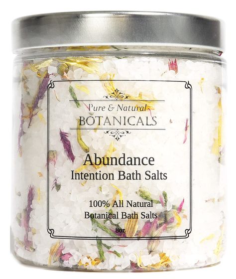 PRICES MAY VARY. PROSPERITY & ABUNDANCE INTENTIONS | The Goal of our Abundance Intention Bath Salts is for use in all of your prosperity, abundance & manifestation rituals and spiritual practices. HAND BLENDED WITH INTENTION | Made with coxcomb, juniper, mandarin, chrysanthemum, honeysuckle, bay, and other gorgeous botanicals. 100% ALL NATURAL | Abundance Intention Bath Salts are made with 100% All-Natural botanicals. They are vegan, paraben free and contain no synthetic fragrances. They come in Abundance Essential Oil, Pagan Magick, Herbal Bath Salts, Magick Art, Botanical Bath, Pagan Rituals, Essential Oils Herbs, Herbal Bath, Herbal Blends