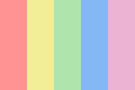 Unicorn pastel Color Palette Whats Wallpaper, Pastel Color Schemes, Spring Color Palette, Pride Colors, Unicorn Colors, Pastel Colour Palette, Rainbow Aesthetic, Pinturas Disney, Color Palette Design