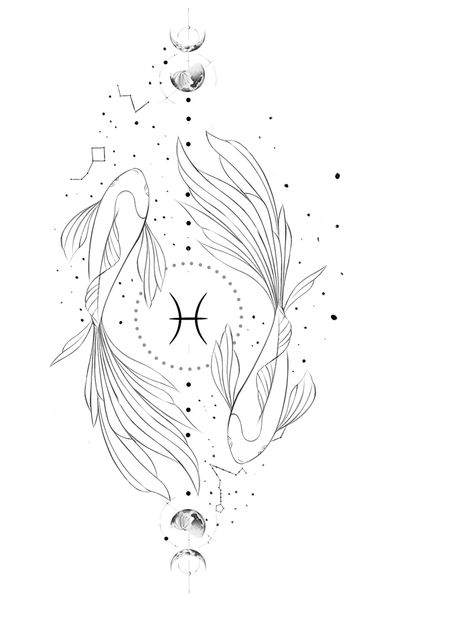 Aquarius And Pisces Tattoo Together, Pisces Forearm Tattoo Women, Beta Fish Pisces Tattoo, Pisces Tattoo Line Art, Pisces Arm Tattoos For Women, Pisces Fish Drawing, Pisces Fish Tattoo Women, Pisces Fish And Flower Tattoo, Small Pisces Tattoos Fish