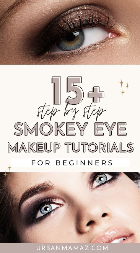 Step By Step Smokey Eye Makeup Tutorials for Beginners Brown Smoky Eyeshadow Step By Step, Night Time Makeup Looks Brown Eyes, Cute Makeup Looks Step By Step, Smokey Hazel Eye Makeup, How To Do Dark Eyeshadow, Smokey Eye Hack, Easy Sultry Eye Makeup, Smokey Eye Makeup Over 40, Evening Eye Makeup Tutorial