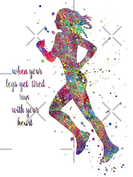 Running woman, running, woman sport, running watercolor, sport watercolor, sport woman, runner, jogger, jogging sport, run with your heart, when your legs get tired run with your heart Zumba Quotes, Running Woman, Running Art, Woman Sport, Love Run, Running Inspiration, Girl Running, Sport Running, Running Women