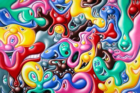 Kenny Scharf “Hodgepodge” Exhibition @ Honor Fraser Honor Fraser, Holiday Skincare, James Rosenquist, Kenny Scharf, Claes Oldenburg, Pop Surrealism, Andy Warhol, Pics Art, Artsy Fartsy