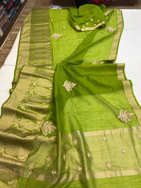 JUTE SILK FANCY SAREES WITH BLOUSE | ElegantFahionWear Jute Silk Saree, Churidar Designs, Baby Bangles, Elegant Fashion Wear, Fancy Sarees Party Wear, Blouse Hand Designs, Embroidered Blouse Designs, Elegant Saree, Pattu Saree